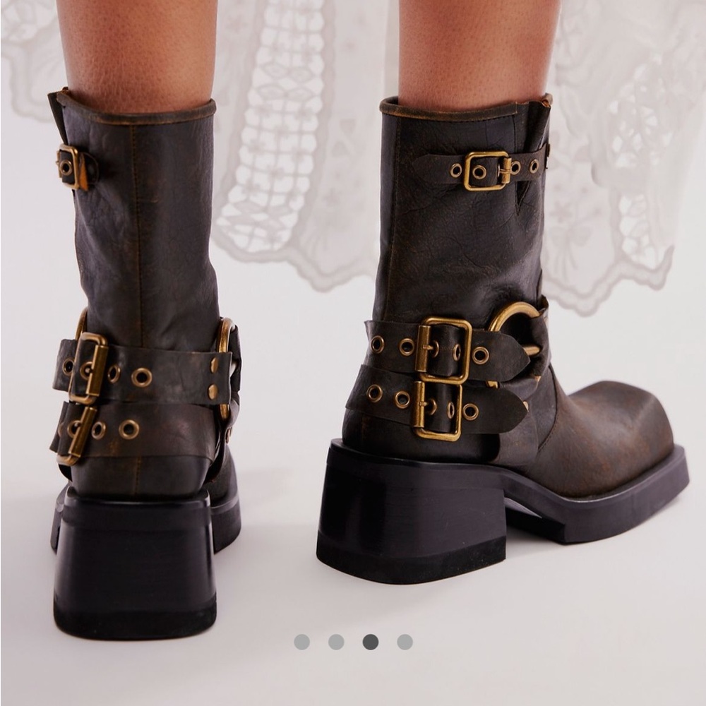 lights out moto boots | free people & jeffrey campbell | sz 8.5 womens